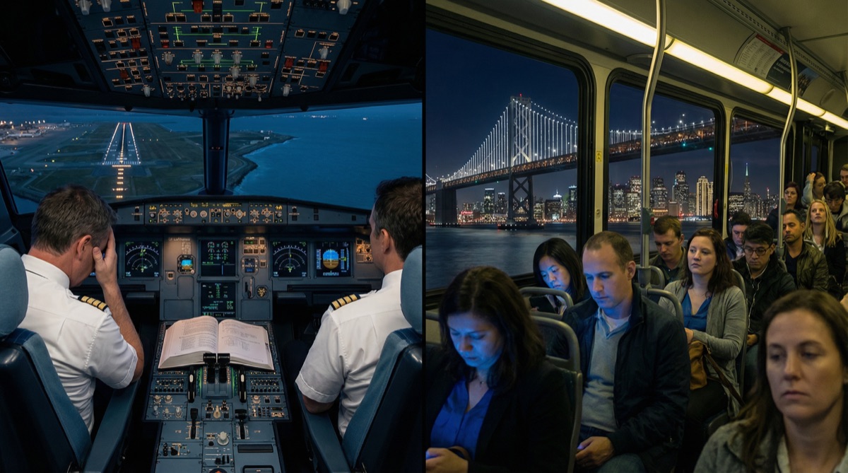 Lufthansa A350 musste nach Oakland ausweichen, weil die Richtlinie das Landen auf einer sichtbaren Landebahn verbot