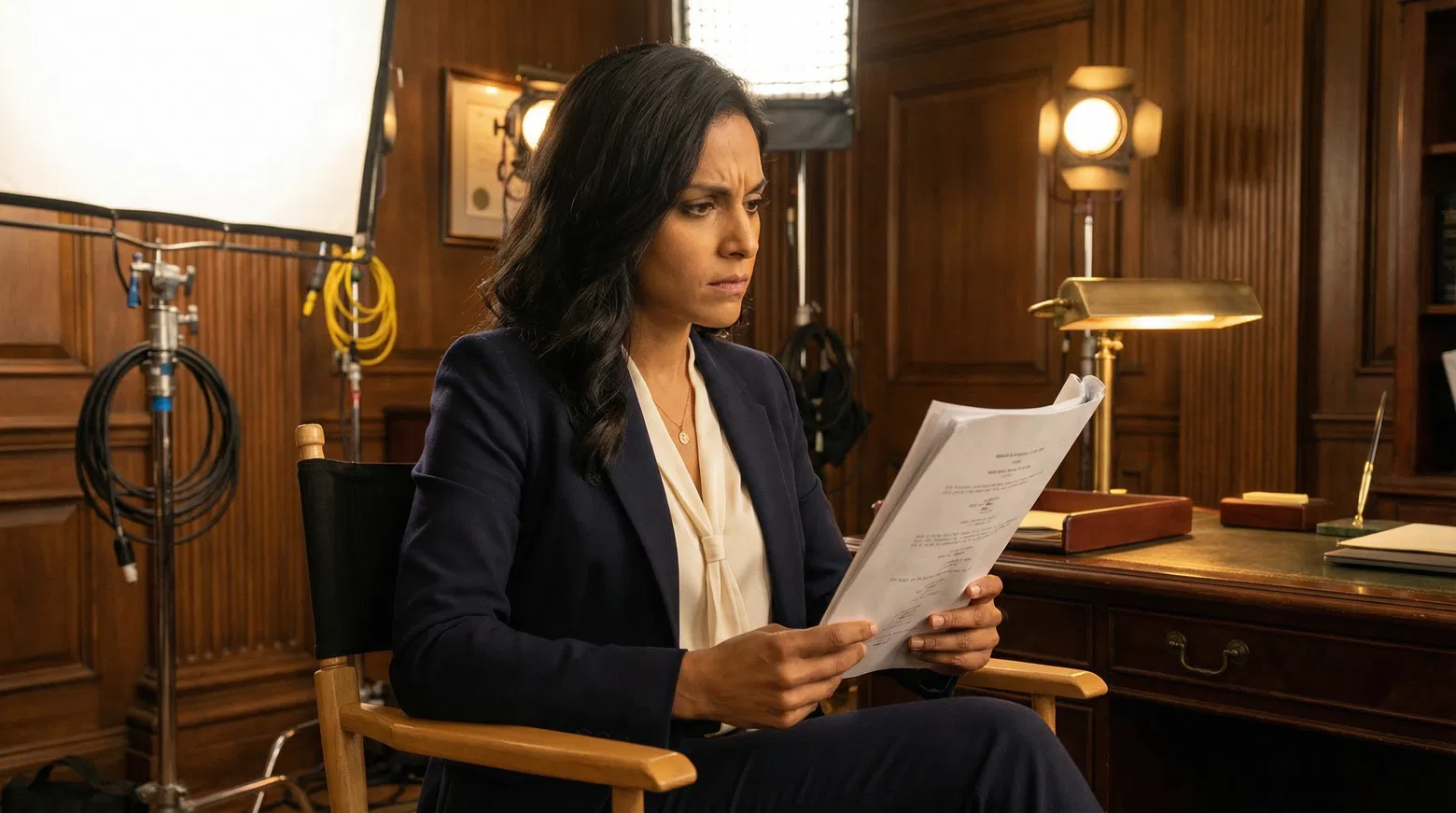 Valentina studying script