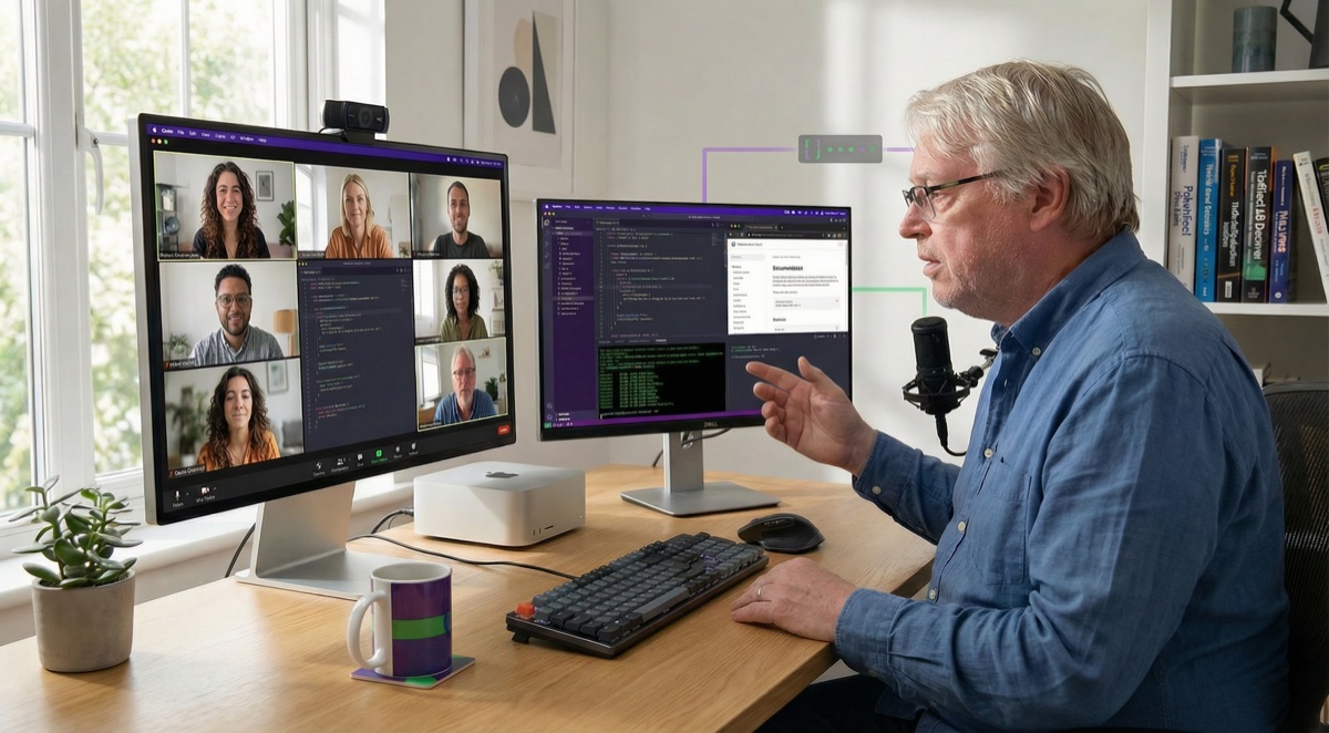 Colaboración remota con pantalla compartida
