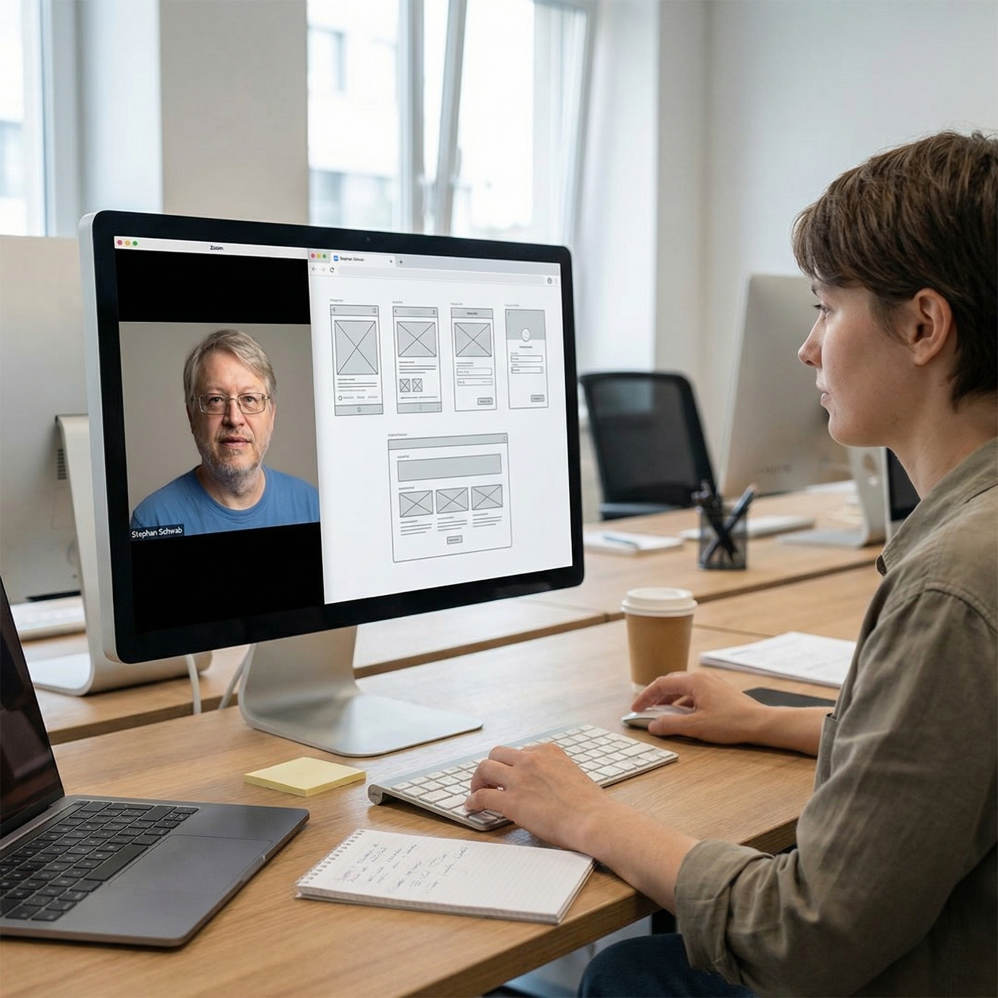 Trabajo remoto enfocado de Stephan Schwab con la contraparte adecuada para la tarea