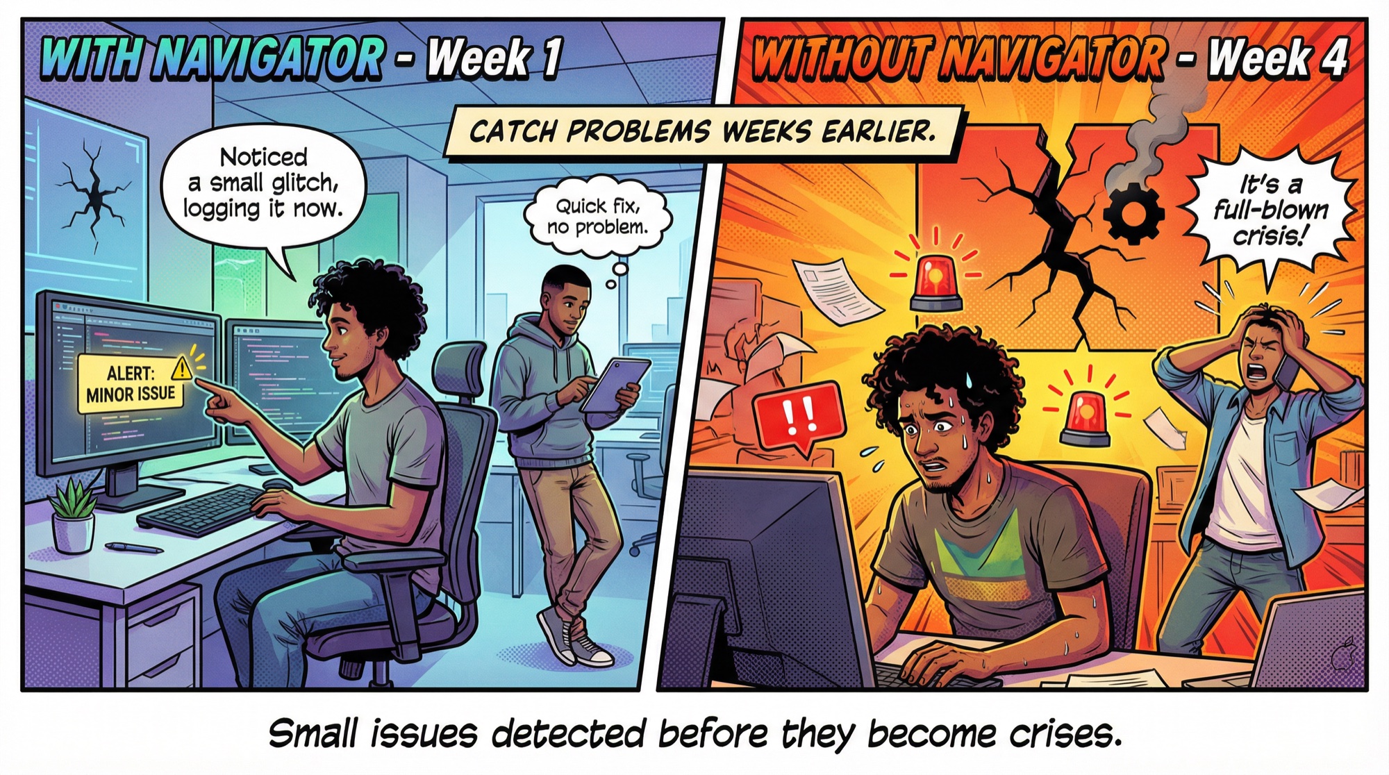 Detectando problemas semanas antes de que se conviertan en crisis