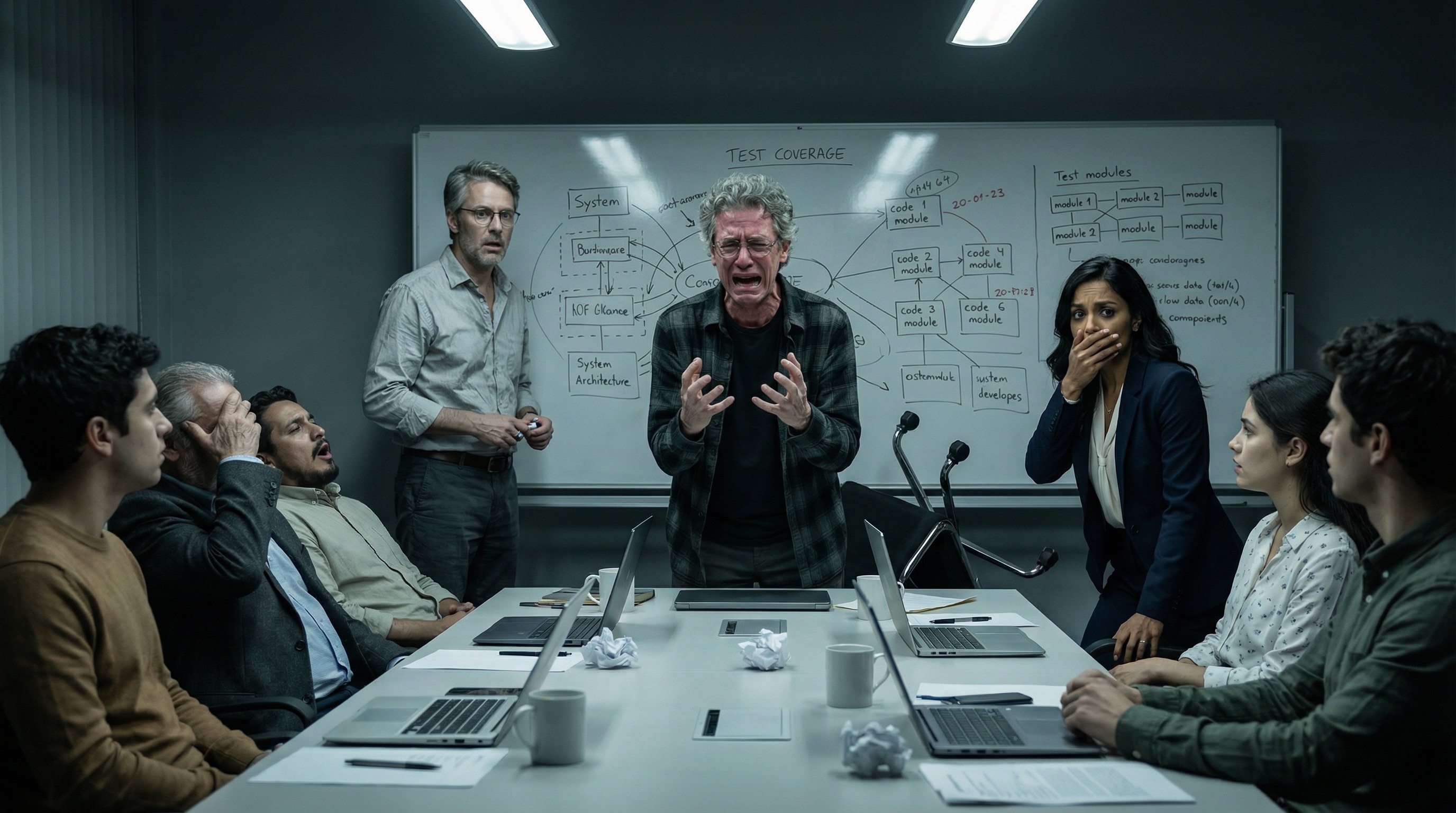 Rafa steht abrupt auf, Stuhl schabt, Tränen strömen über sein Gesicht