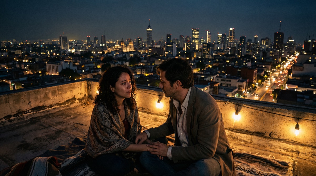 Valentina and Diego on the rooftop