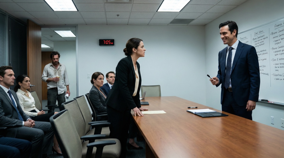 Bruno humiliates Héctor for being late; Valentina stands up to defend him