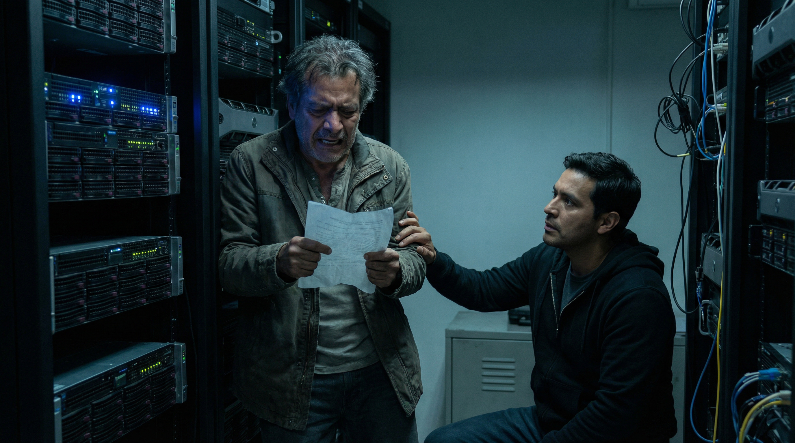 Rafa reads his Performance Improvement Plan, hands shaking with rage