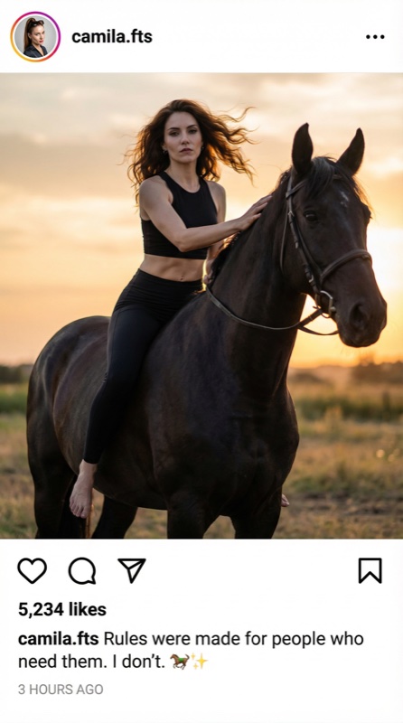 Charakter Instagram-Beitrag