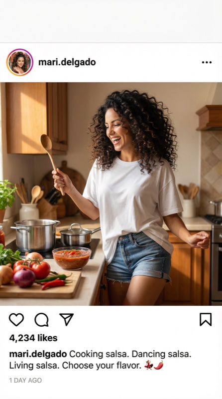 Charakter Instagram-Beitrag