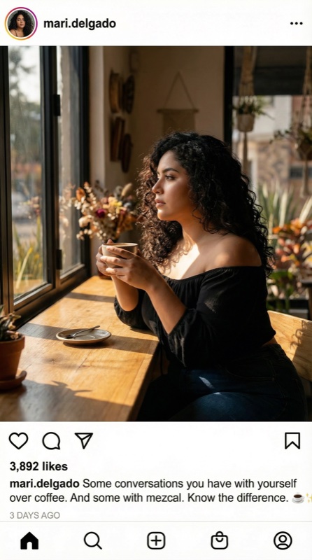 Charakter Instagram-Beitrag