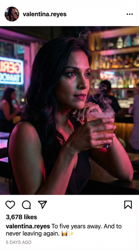 Publicación de Instagram del personaje