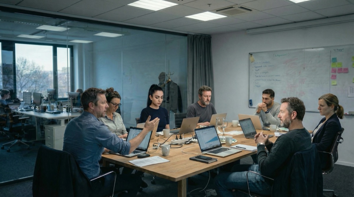 Notfall-Meeting im Konferenzraum