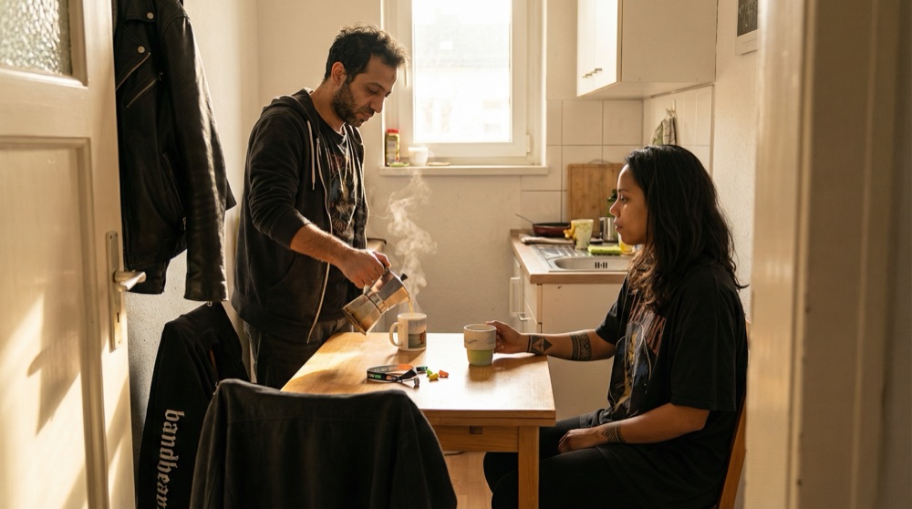 Morgenkaffee in Hassans Küche