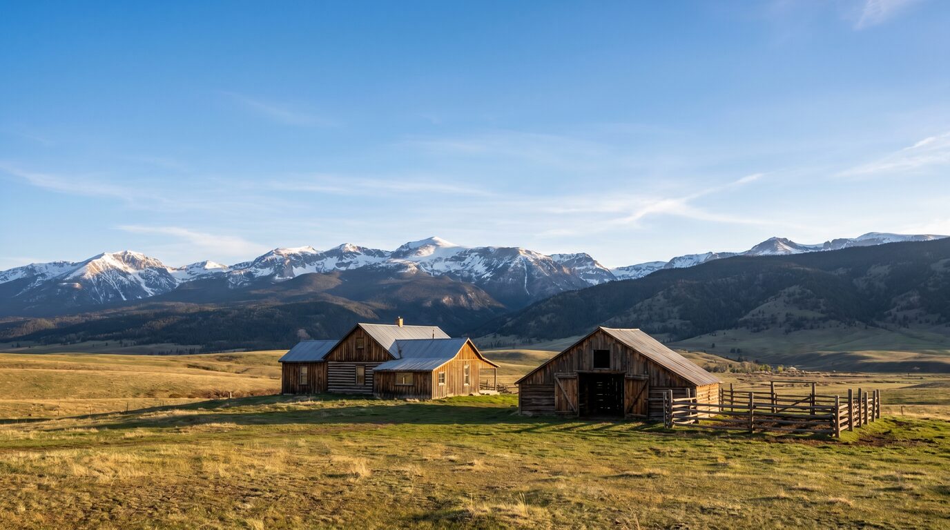 El rancho de Ethan Carter al pie de las montañas Bighorn